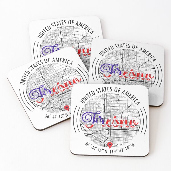 Item preview, Fresno, USA Road Map Art - Earth Tones designed and sold by hatimelhag.