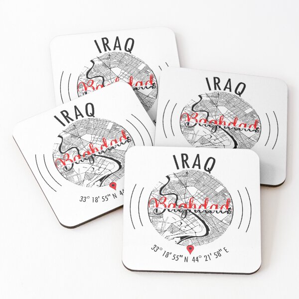 Item preview, Baghdad, IRAQ Road Map Art - Earth Tones designed and sold by hatimelhag.