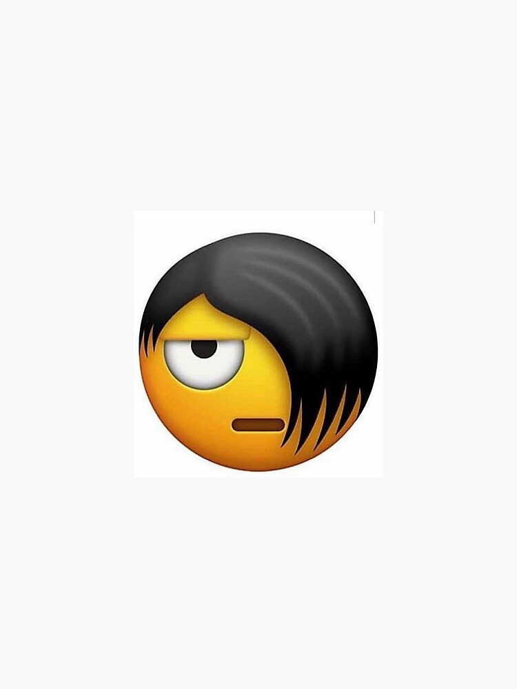 "emo emoji" Sticker for Sale by mushroomz1 Redbubble