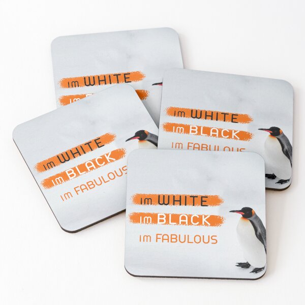Item preview, White black fabulous pinguin designed and sold by urban-color.