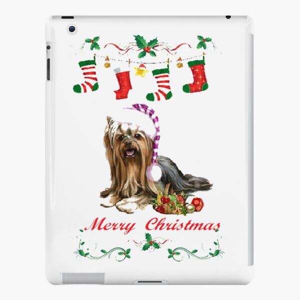 Merry Christmas ,cute Yorkie Christmas design 8 iPad Snap Case