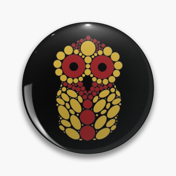 Item preview, Gold and Crimson Owl designed and sold by RhubarbMyrtle.