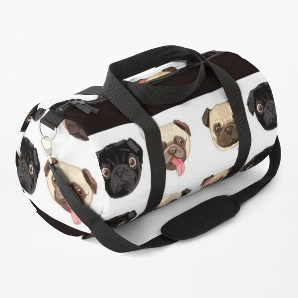 Pug Dog Art Pugs puppy funny cute dogs Duffle Bag