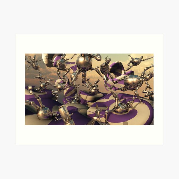 Bouncing Bots Art Print