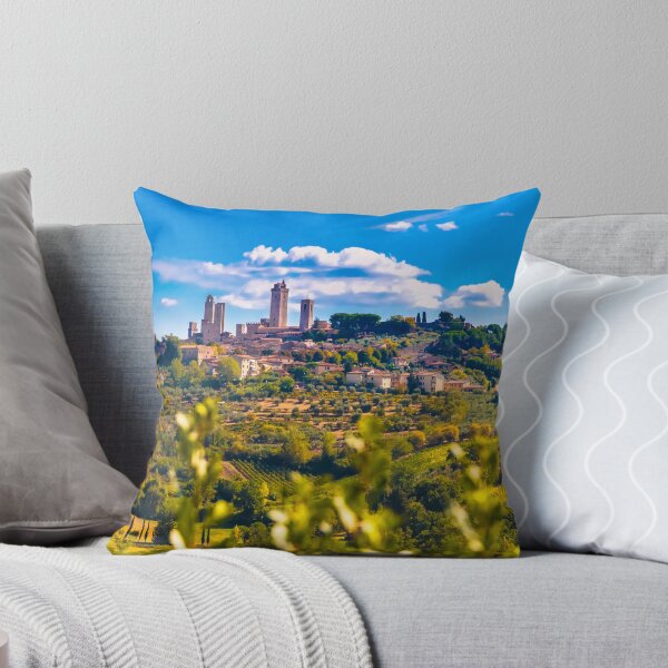 Artikelvorschau, Panoramalandschaftsansicht von San Gimignan in der Toskana, Italien. entworfen und verkauft von H-AB.