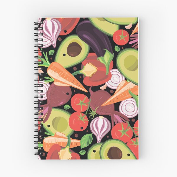 Item preview, Seamless pattern on a black background on a vegetable theme: different colored vegetables are mixed with each other. Beetroot, pepper, avocado, greens, eggplant, carrots, tomatoes. designed and sold by IrinaSenkova.