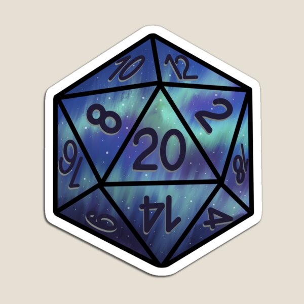 Arctic Aurora D20 Magnet