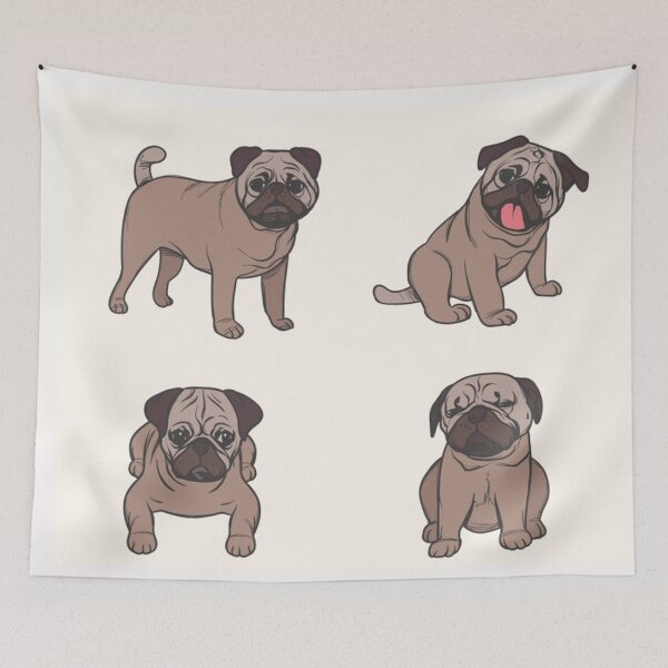 Item preview, Pug Dog Art Pugs puppy funny cute dogs designed and sold by Coolstuff4you71.