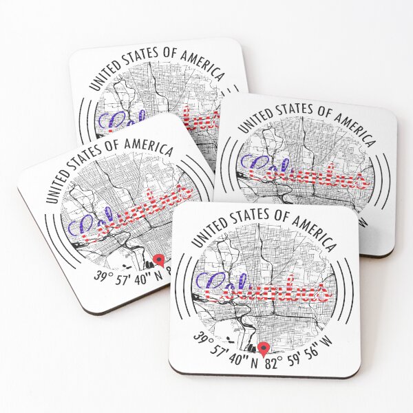 Item preview, Columbus, USA Road Map Art - Earth Tones designed and sold by hatimelhag.