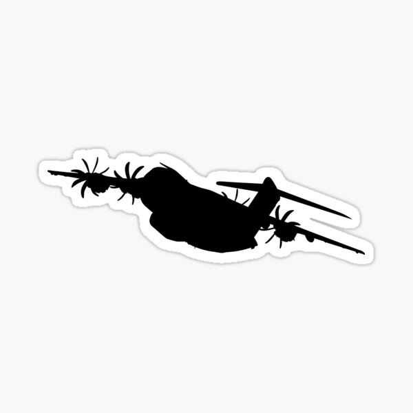 Aperçu de l'œuvre Avion militaire de transport Airbus A400M Europe, A 400M de l'armée de l'air allemande. silhouette créée et vendue par Marcin Adrian.