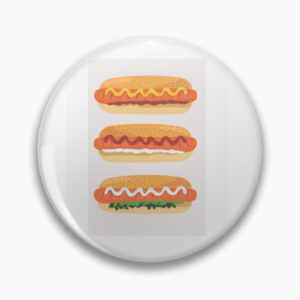 Item preview, Three hot dogs with different sauces: ketchup, mayonnaise, mustard. designed and sold by IrinaSenkova.