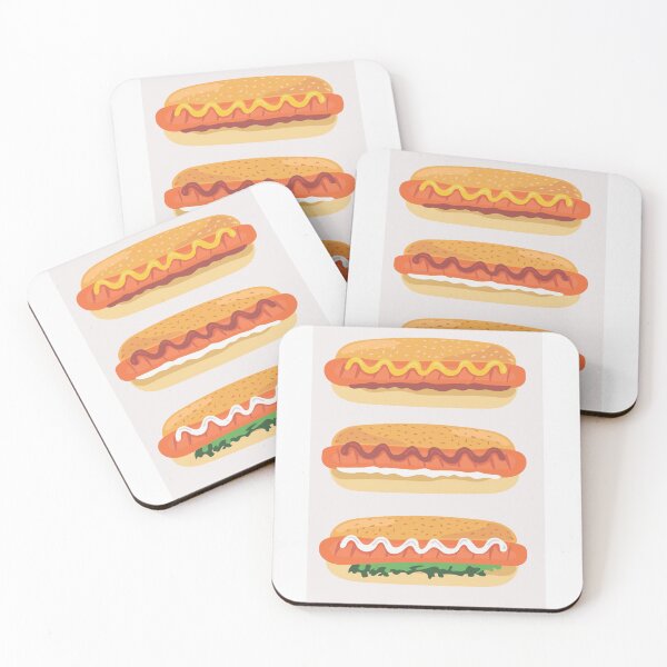Item preview, Three hot dogs with different sauces: ketchup, mayonnaise, mustard. designed and sold by IrinaSenkova.