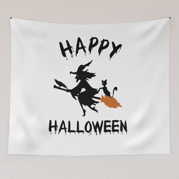 Item preview, Halloween is calling, witch, cat and raven on their way. designed and sold by Bodino.