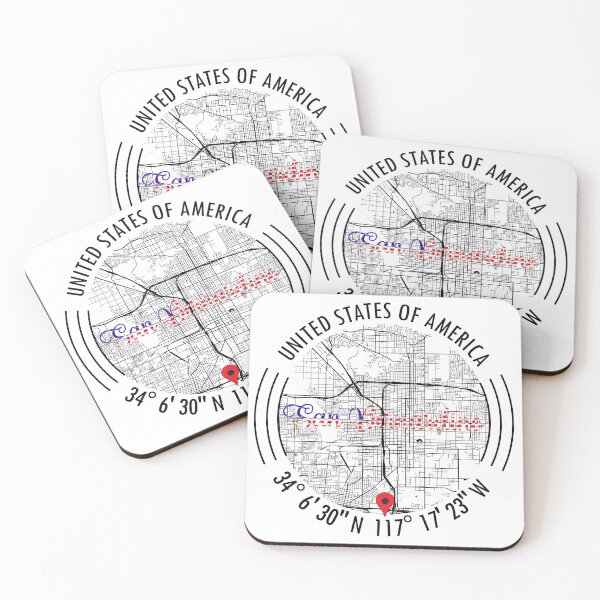 Item preview, San Bernardino, USA Road Map Art - Earth Tones designed and sold by hatimelhag.