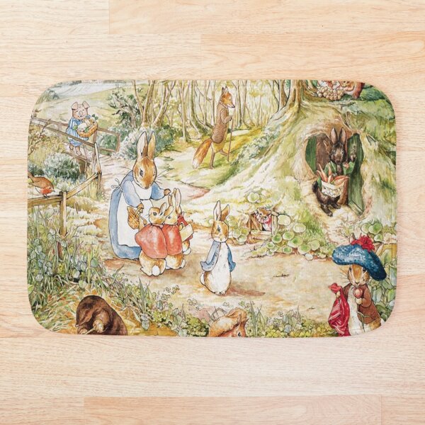 Illustration de la famille Beatrix Potter Lapin "Le conte de Peter Rabbit" Tapis de bain