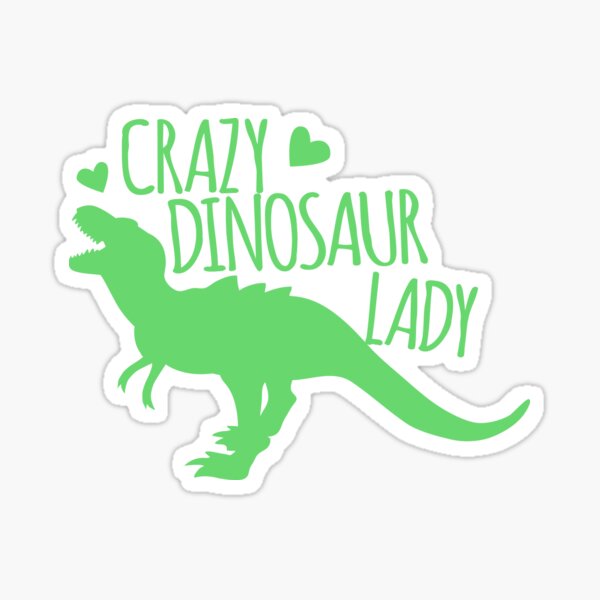 Item preview, CRAZY dinosaur Lady in green designed and sold by jazzydevil.