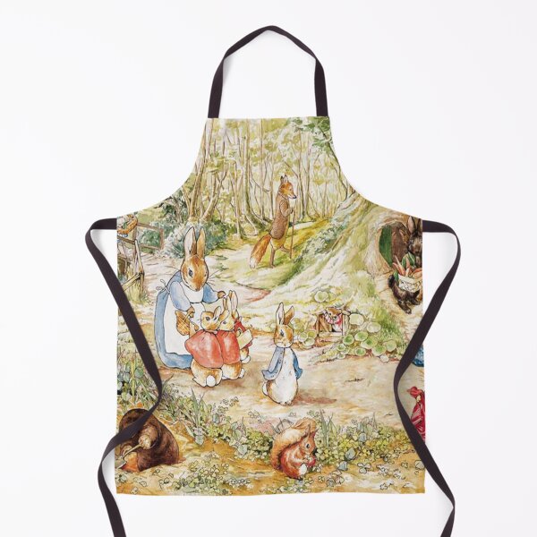 Beatrix Potter Rabbit Family Illustration "The Tale of Peter Rabbit" Apron