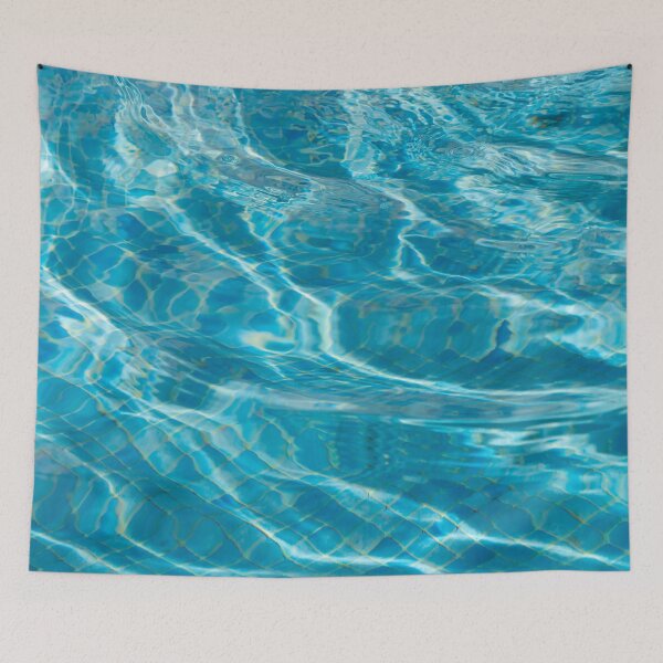 Artikelvorschau, Tessellierte Muster und Schichten - Sunlit Turquoise Blue Fabstract entworfen und verkauft von Georgia Mizuleva.