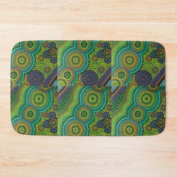 Item preview, Aboriginal art - greens designed and sold by Melchime.