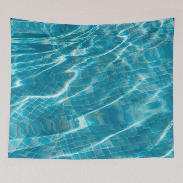 Item preview, Tessellated Layers and Patterns - Sunlit Turquoise Fabstract  designed and sold by Georgia Mizuleva.