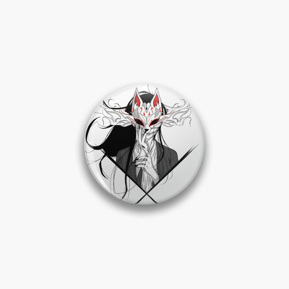 Kitsune Mask Female Cyberpunk Character Pin For Sale By Yunoart66 Redbubble 6872