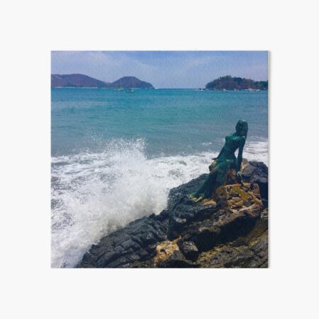 Zihuatanejo Breaking Waves Art Board Print