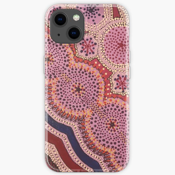 Aboriginal art - pink day iPhone Soft Case