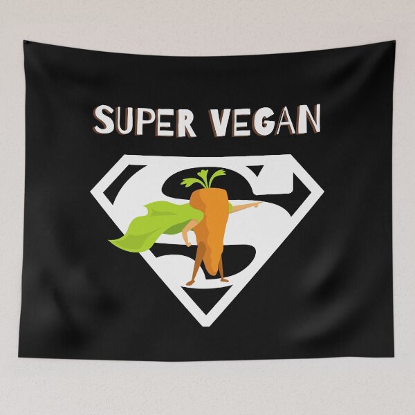 Item preview, SUPER VEGAN Halloween Vegan Funny Vegan Funny Vegan Essential T-Shirt designed and sold by SAJAMANIA.