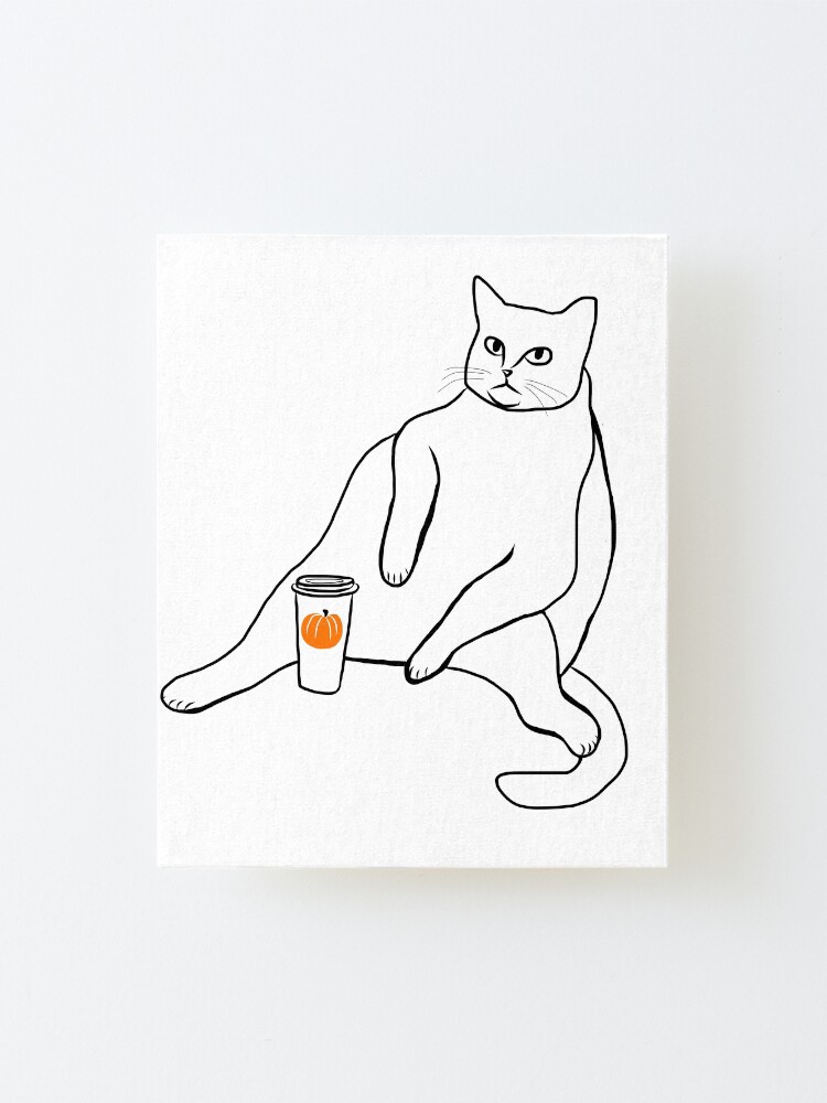 Alternate view of Too Much Pumpkin Spice Mounted Print