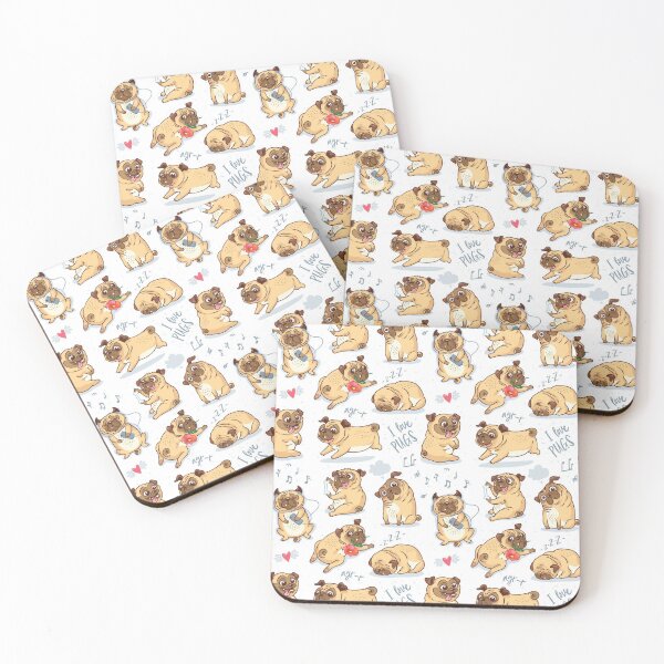 Item preview, Pug Dog Art Pugs puppy funny cute dogs designed and sold by Coolstuff4you71.