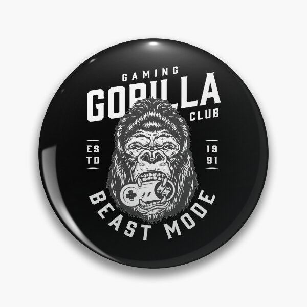 Artikelvorschau, Monochromer Gaming Gorilla Bester Modus entworfen und verkauft von Vector Scout Lab.