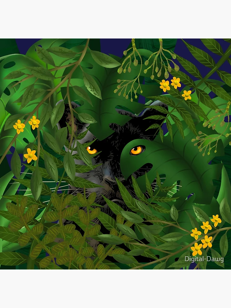 Black Panther in the Jungle V2 posters & prints by FloArtz - Printler