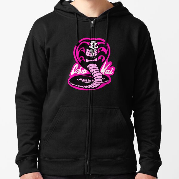 Cobra Kai Pink Aesthetic Logo Zipped Hoodie
