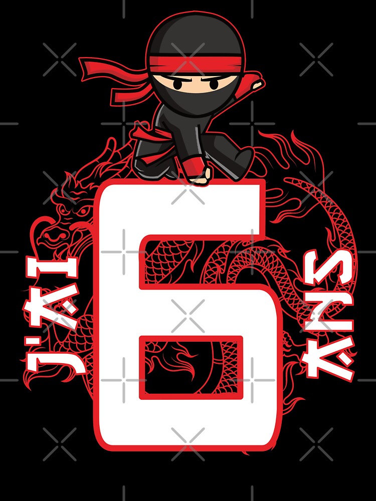 6eme Anniversaire 6 Ans Un Beau Cadeau Avec Un Motif Ninja Kids T Shirt By Zimstar Redbubble