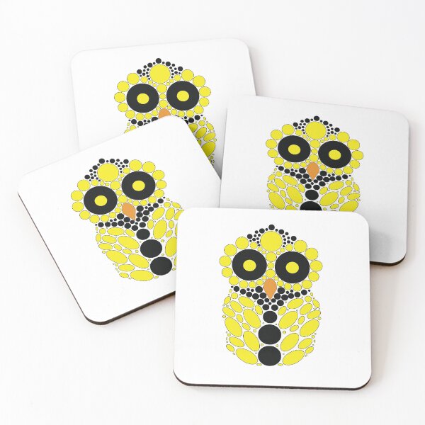Item preview, Yellow and Black Owl designed and sold by RhubarbMyrtle.