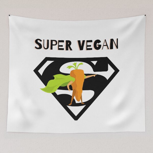 Item preview, SUPER VEGAN Halloween Vegan Funny Vegan Funny Vegan Essential T-Shirt designed and sold by SAJAMANIA.