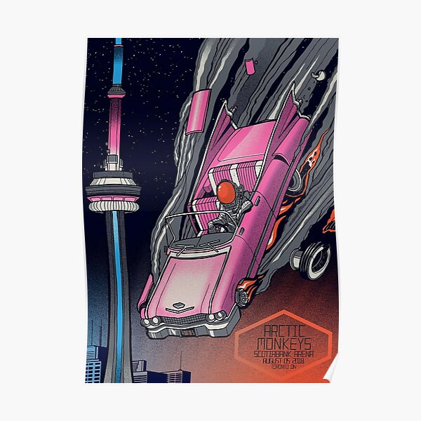 Fall Monkeys Car Poster