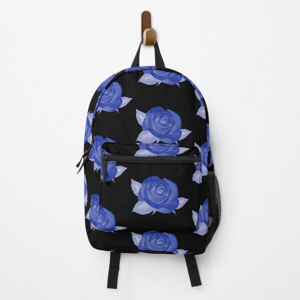 Item preview, 2017 TREND |TILED BLUE ROSE ON BLACK designed and sold by ozcushionstoo.