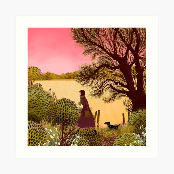 Autumnal Walk Art Print