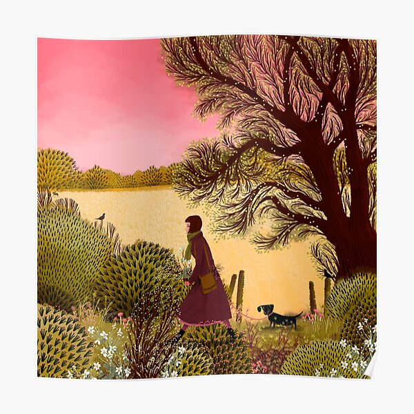 Herbstlicher Spaziergang Poster
