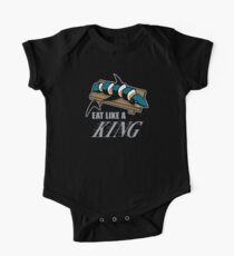 Eat Like a King (Dark) Short Sleeve Baby One-Piece