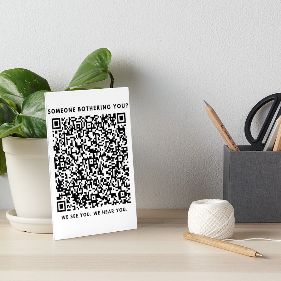 Domestic And Sexual Violence Hotlines Qr Code Art Board Print By Kaartehan Redbubble