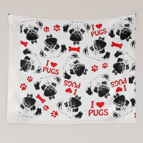 Item preview, Pug Dog Art Pugs puppy funny cute dogs I love Pugs designed and sold by Coolstuff4you71.