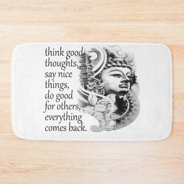 Item preview, think good thoughts - bouddha karma quote, bouddha stickers  designed and sold by doitwithlove.