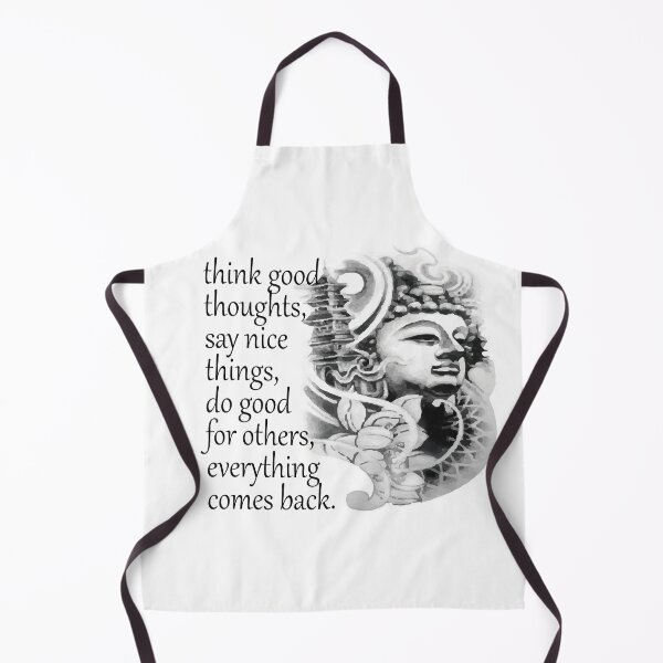 Item preview, think good thoughts - bouddha karma quote, bouddha stickers designed and sold by doitwithlove.