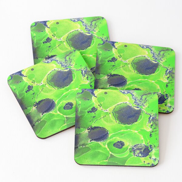 Item preview, Painting acrylic paints green neon blue designed and sold by amagaclothing.