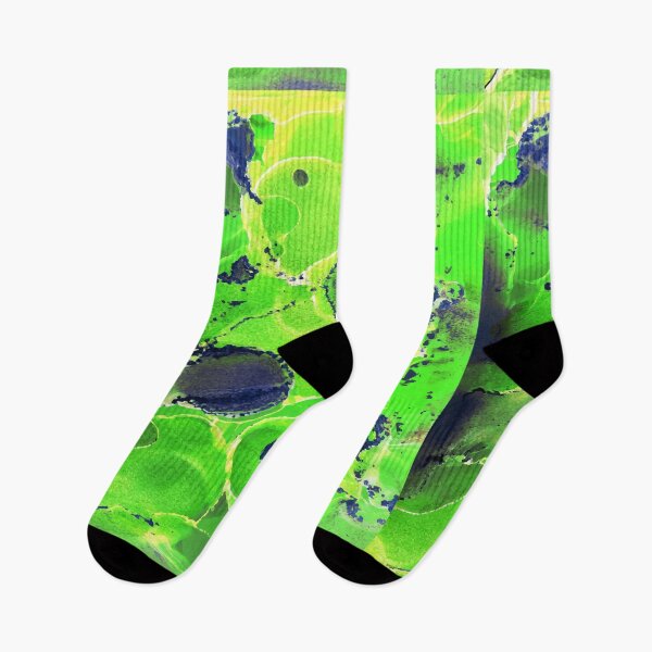 Item preview, Painting acrylic paints green neon blue designed and sold by amagaclothing.