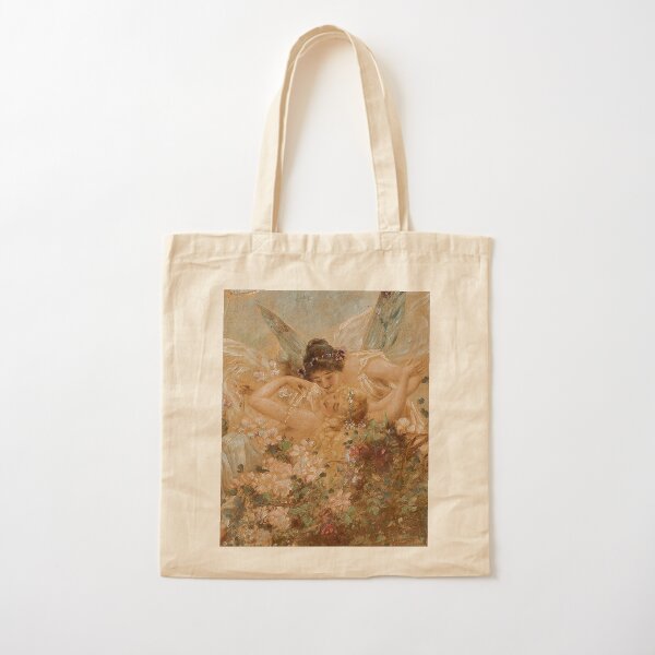 Two Fairies Hans Zatzka Painting Cotton Tote Bag