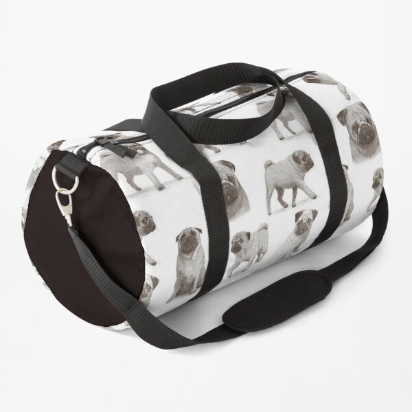Pug Dog Art Pugs puppy funny cute dogs I love Pugs Duffle Bag