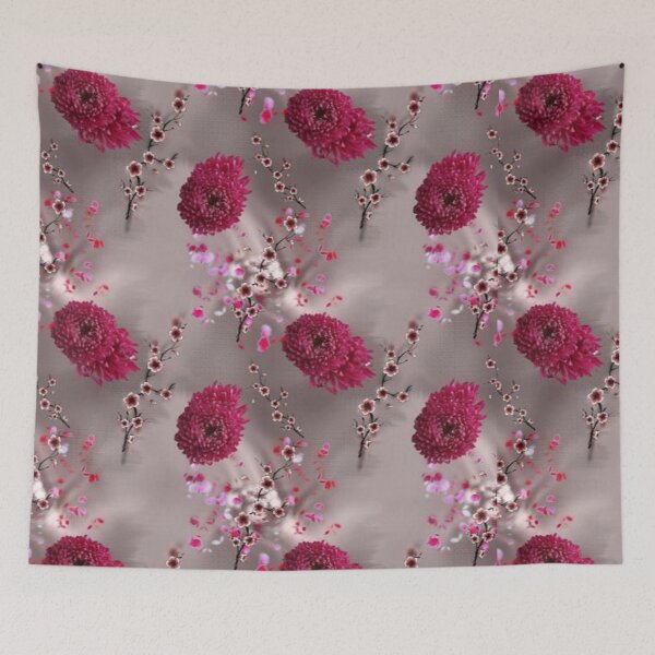 Item preview, Monochromatic Magenta Chrysanthemums designed and sold by lotusbud.